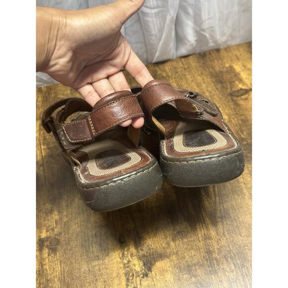 Born Fisherman Sandals Mens 13 Brown Leather Comfort Gorpcore Hiking Minimalist - Picture 3 of 12